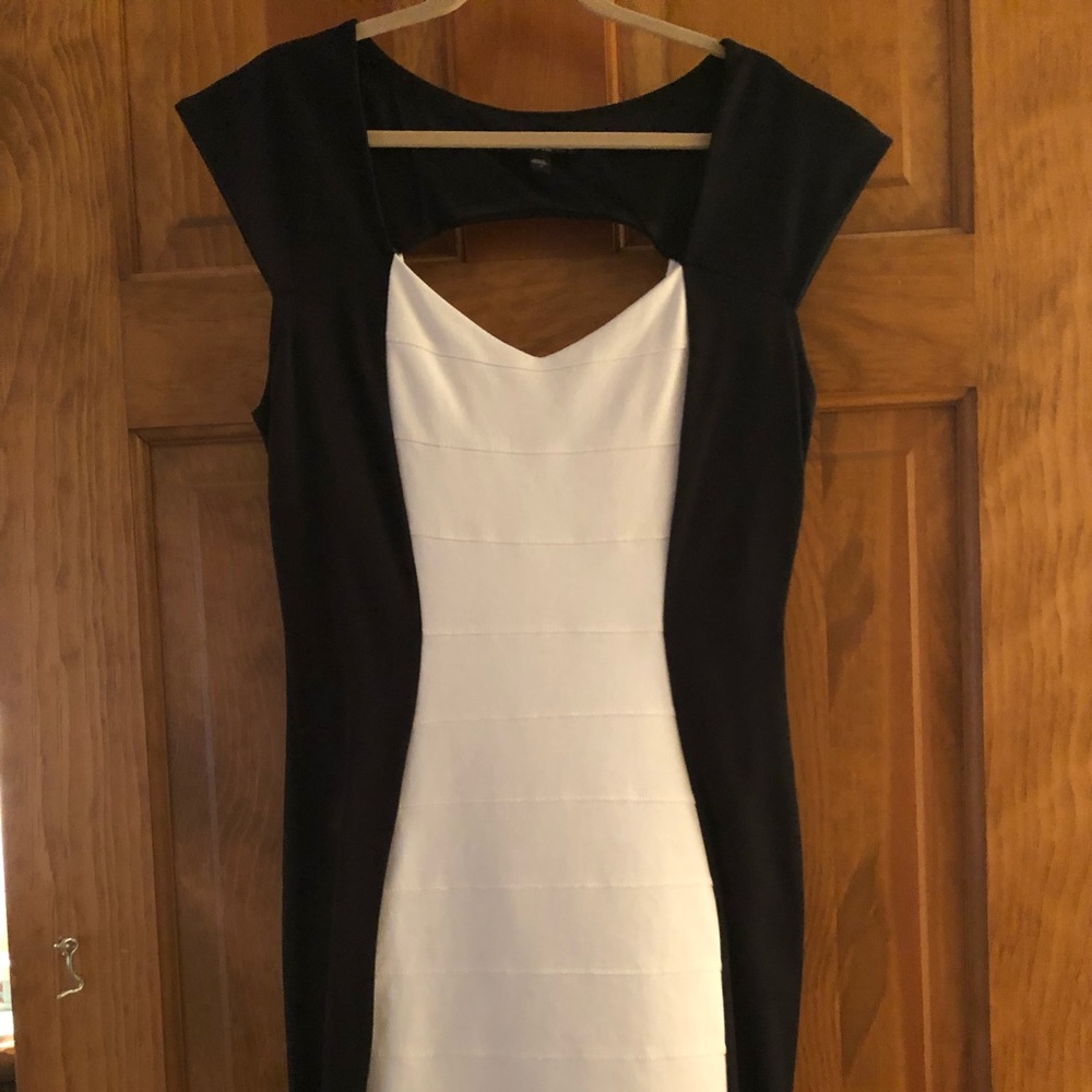 Black and white cotton dress